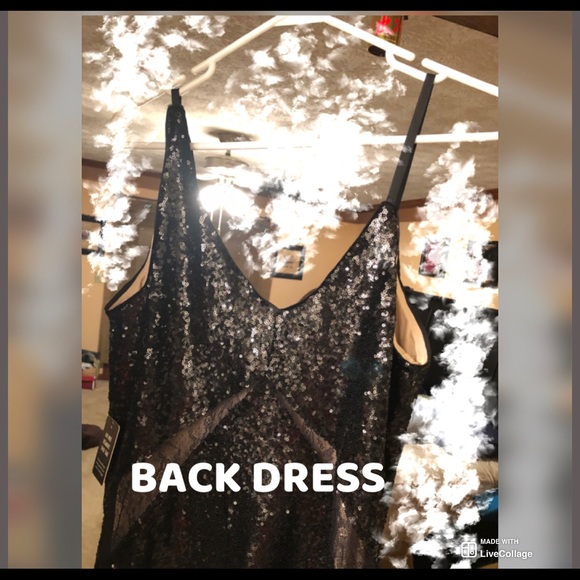 NWT-Sequin Lace Cami Shift Dress - Picture 3 of 8